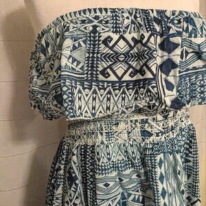 2Chillies Sleeveless Hi Low Dress Cover Up Sz 6 Tribal Pattern